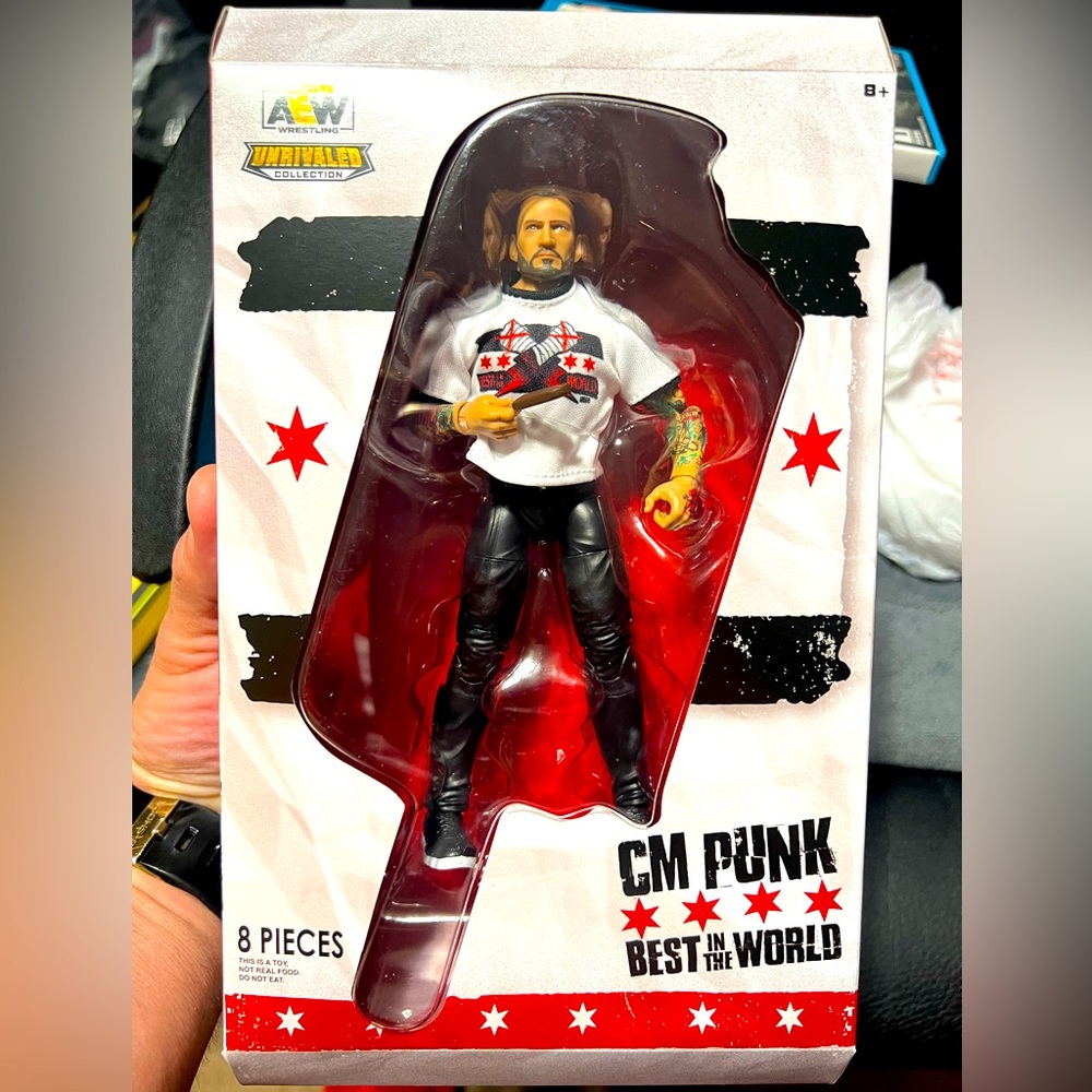 CM PUNK BEST IN THE WORLD AEW UNRIVALED RINGSIDE COLLECTABLES